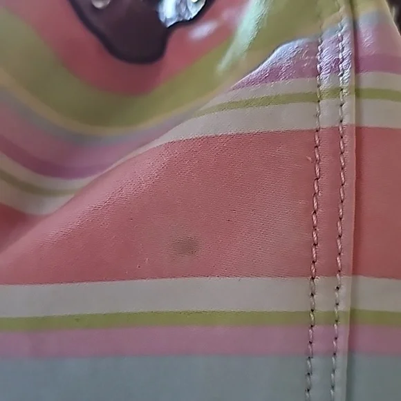 COACH Rare 2009 Pastel Striped Bag/Backpack
